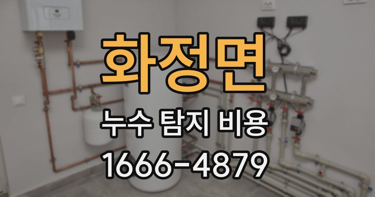 화정면 누수 탐지 비용