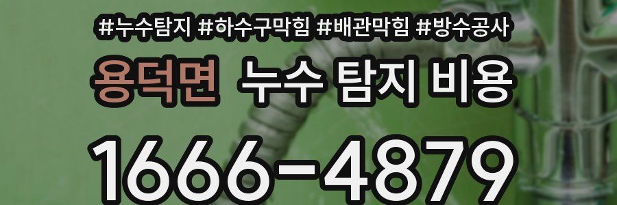 용덕면 누수 탐지 비용