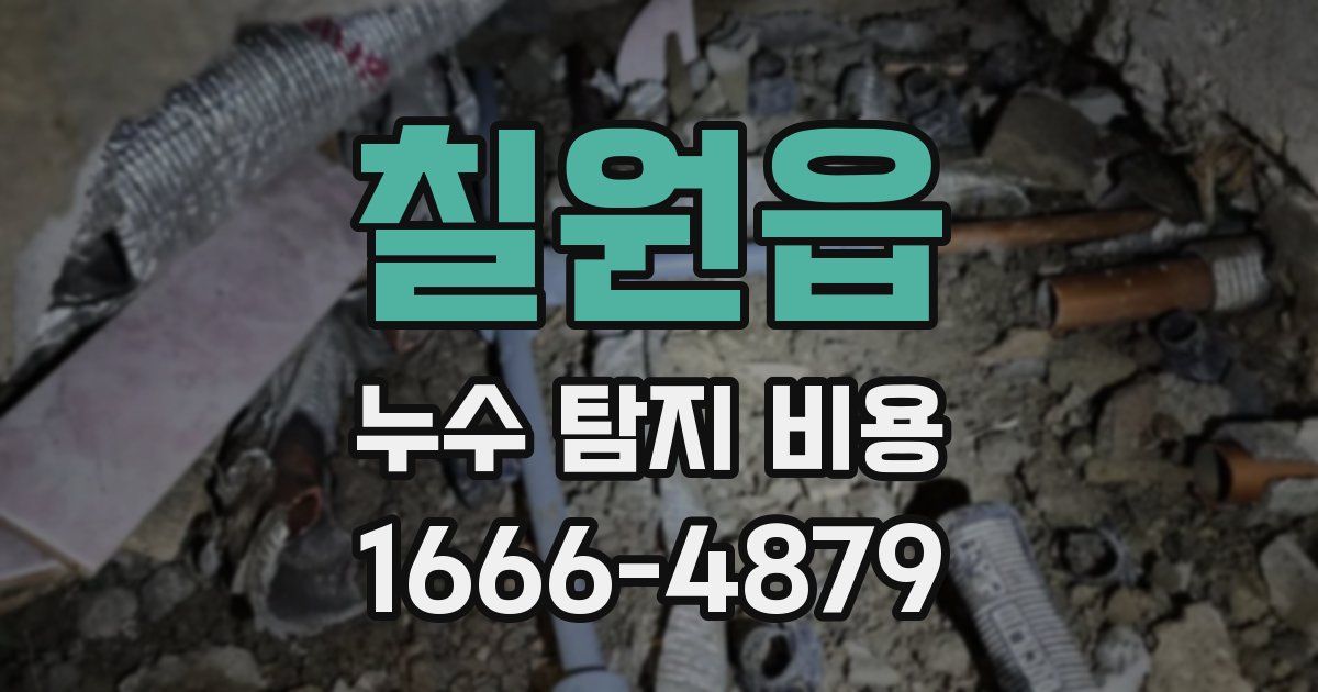 칠원읍 누수 탐지 비용