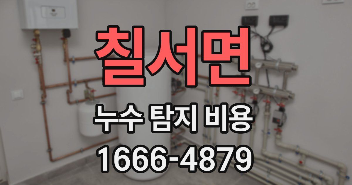 칠서면 누수 탐지 비용