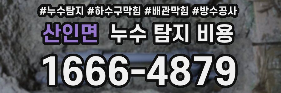 산인면 누수 탐지 비용