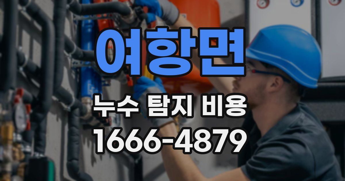 여항면 누수 탐지 비용