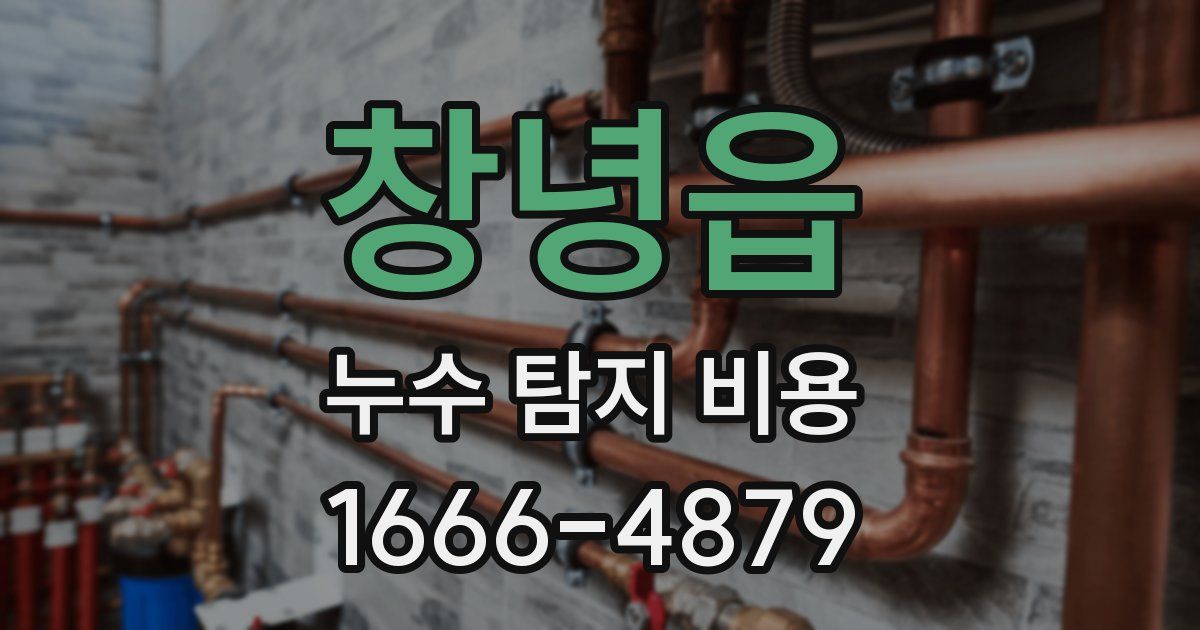 창녕읍 누수 탐지 비용