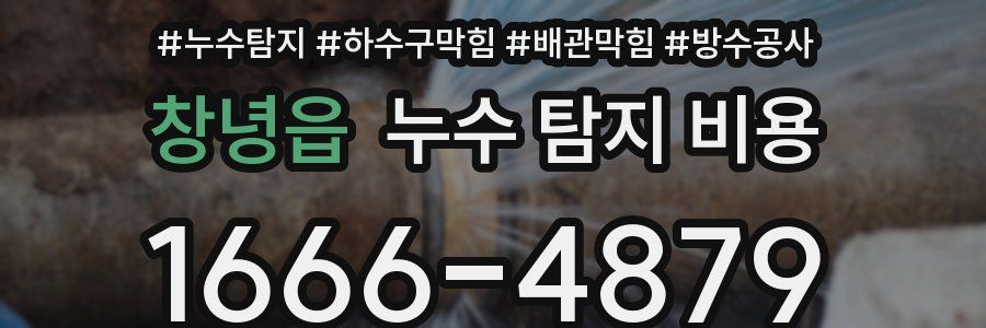 창녕읍 누수 탐지 비용