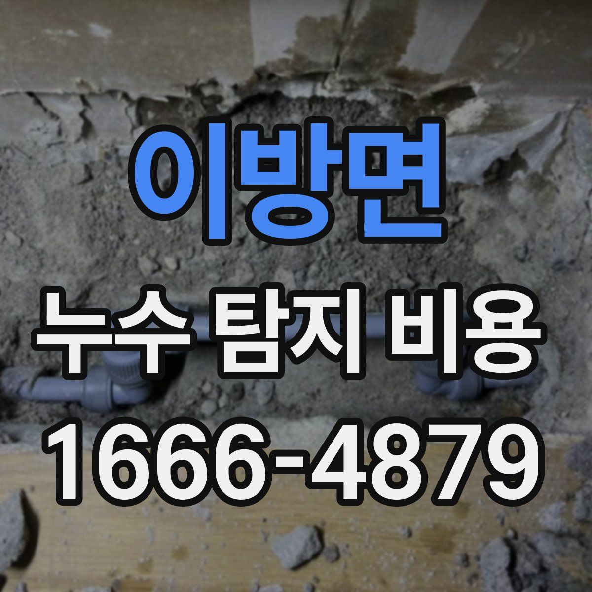 이방면 누수 탐지 비용