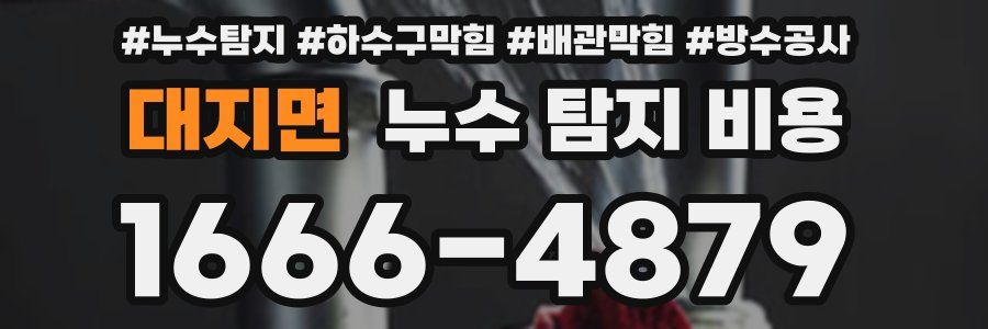 대지면 누수 탐지 비용