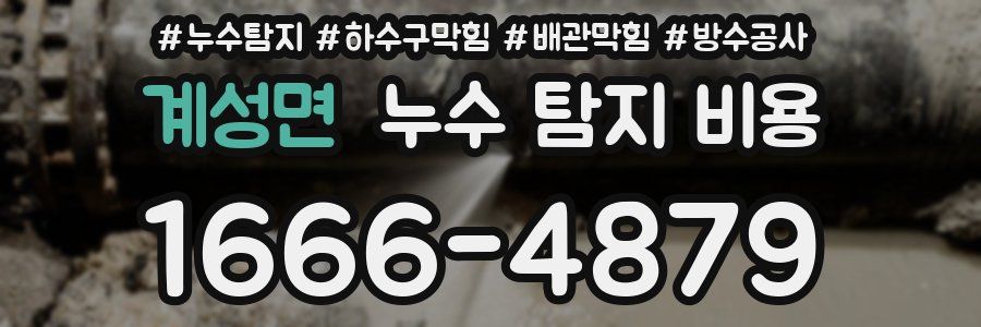 계성면 누수 탐지 비용