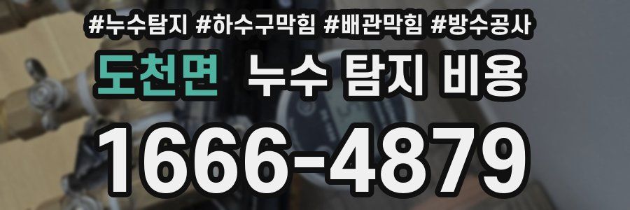 도천면 누수 탐지 비용