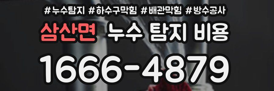 삼산면 누수 탐지 비용