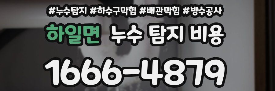 하일면 누수 탐지 비용