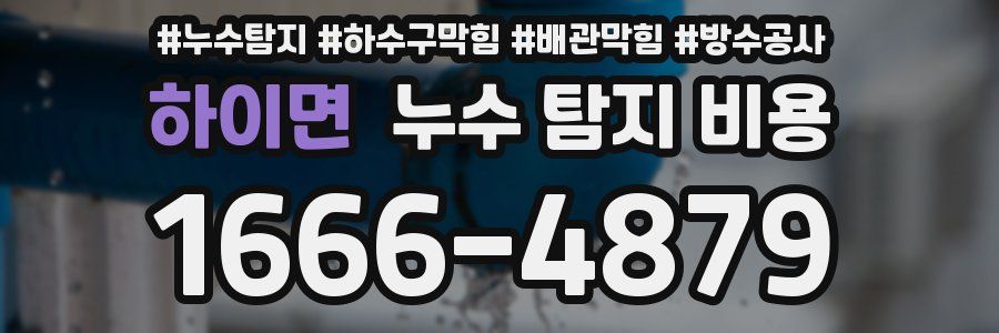하이면 누수 탐지 비용