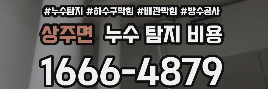 상주면 누수 탐지 비용