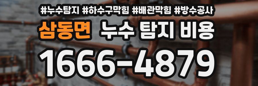 삼동면 누수 탐지 비용