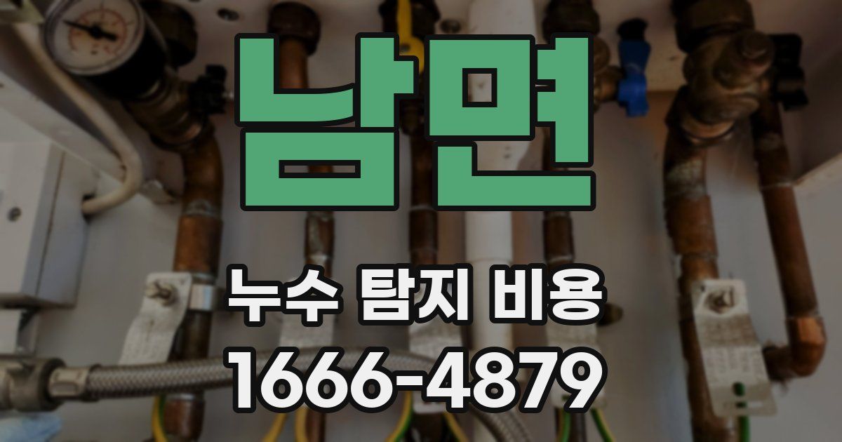 남면 누수 탐지 비용