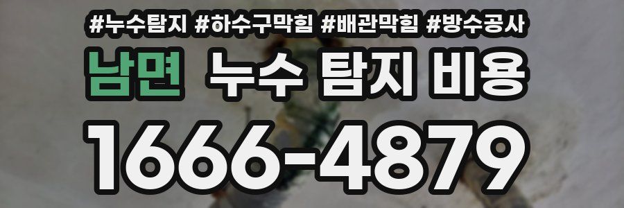 남면 누수 탐지 비용
