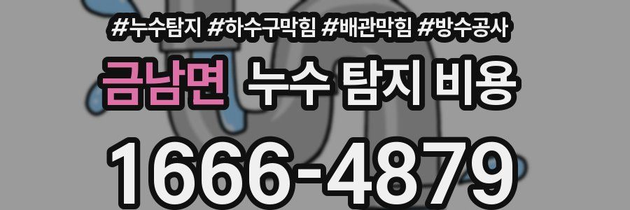 금남면 누수 탐지 비용