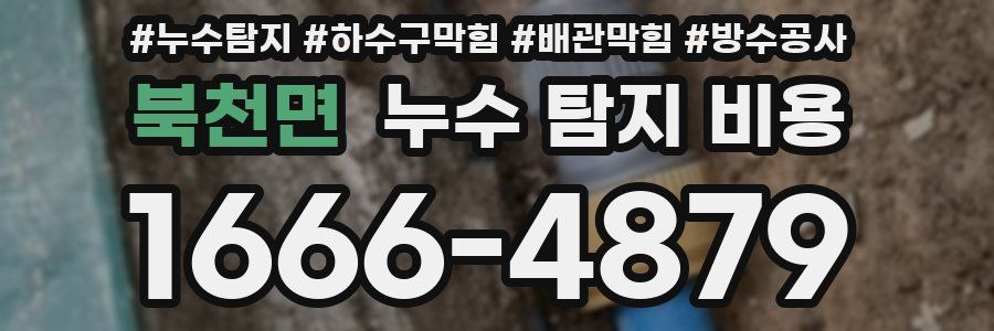 북천면 누수 탐지 비용