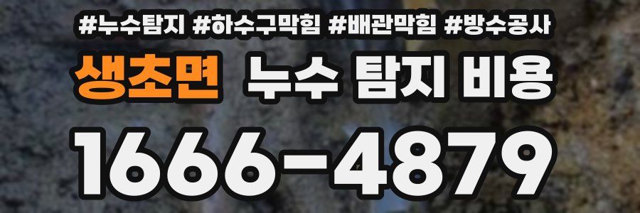 생초면 누수 탐지 비용