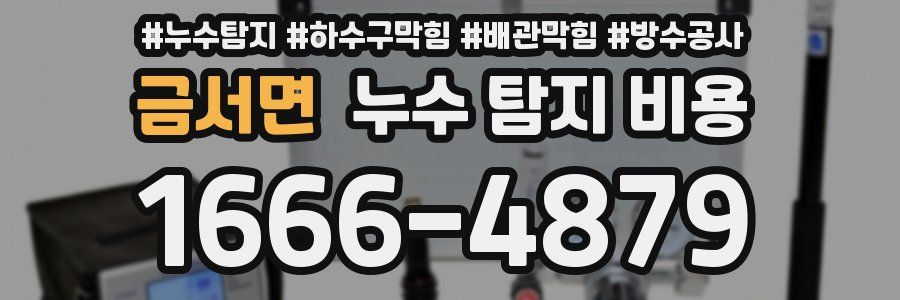 금서면 누수 탐지 비용