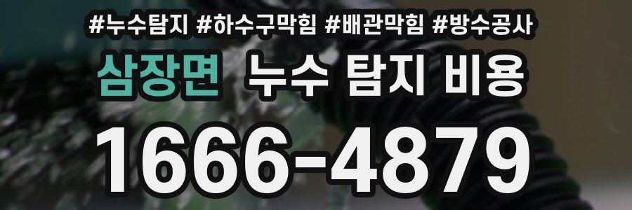 삼장면 누수 탐지 비용