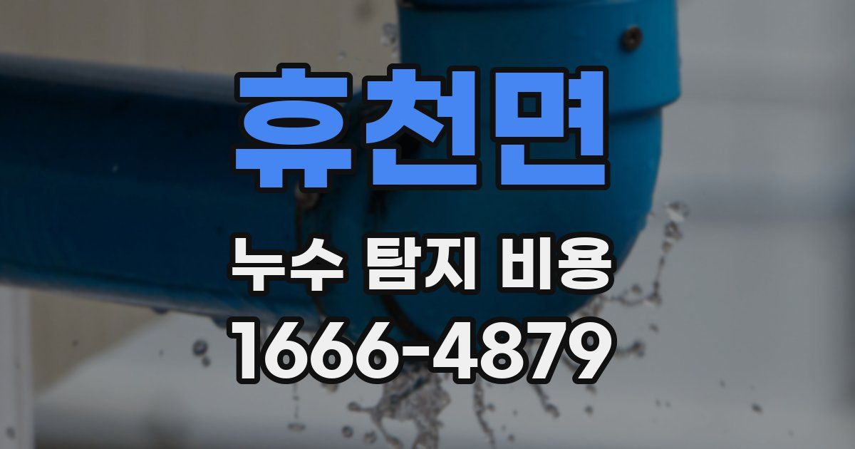 휴천면 누수 탐지 비용