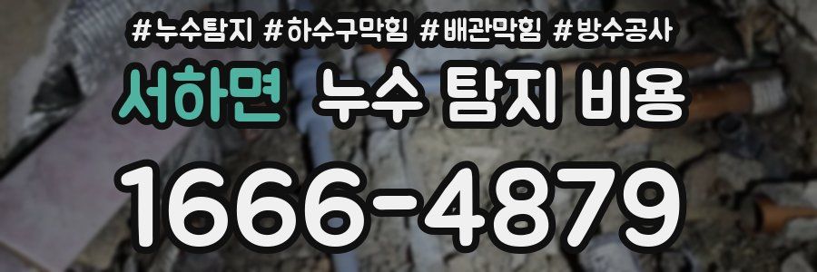 서하면 누수 탐지 비용