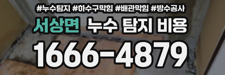서상면 누수 탐지 비용
