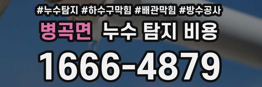 병곡면 누수 탐지 비용