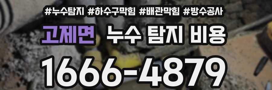 고제면 누수 탐지 비용