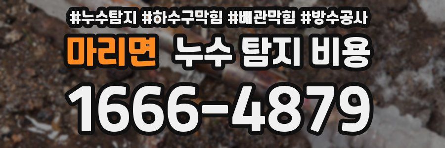 마리면 누수 탐지 비용