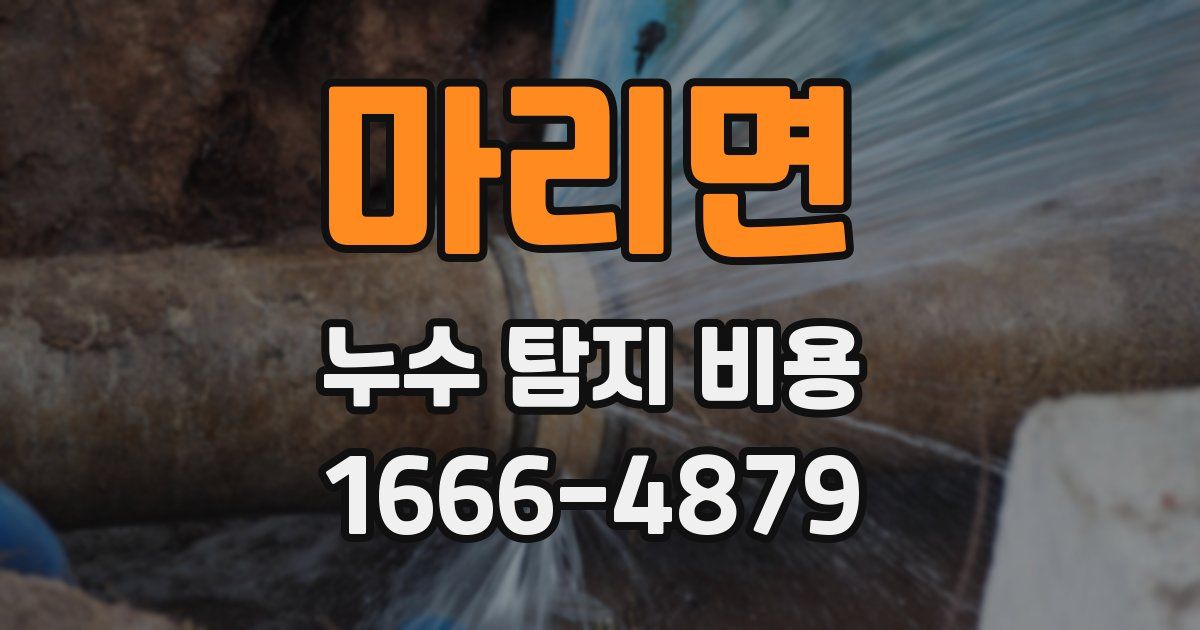 마리면 누수 탐지 비용