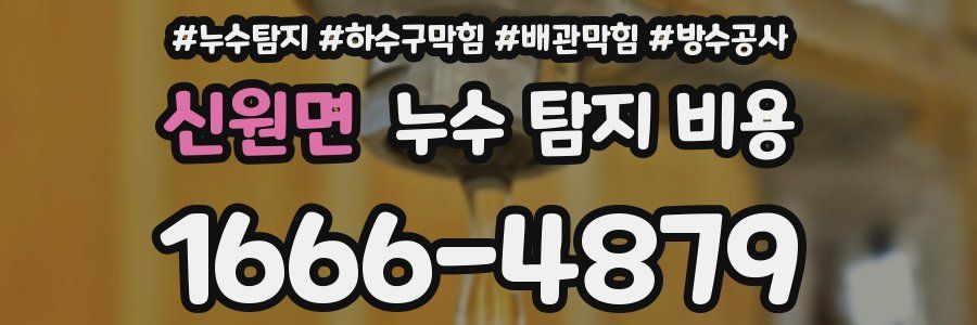 신원면 누수 탐지 비용