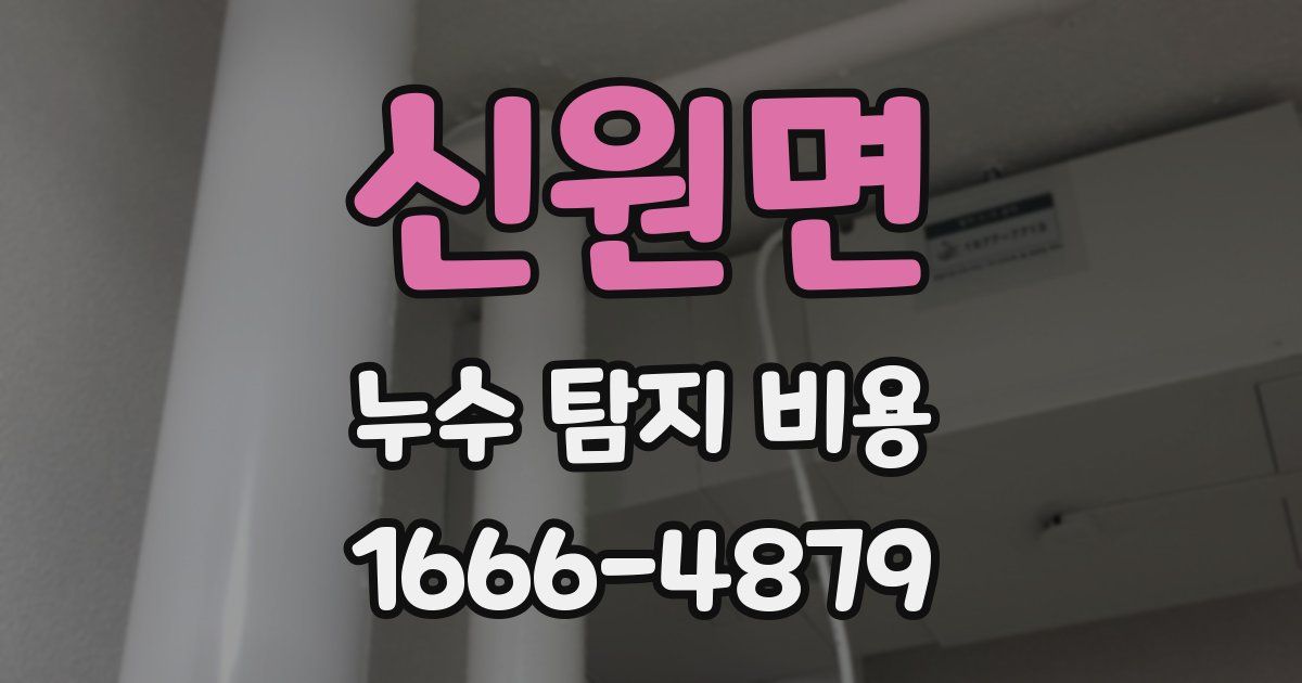 신원면 누수 탐지 비용