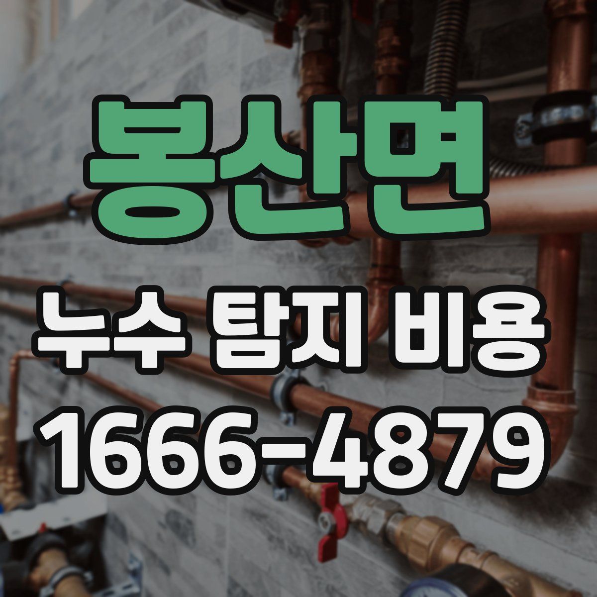 봉산면 누수 탐지 비용