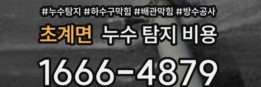 초계면 누수 탐지 비용