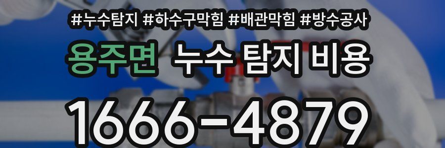 용주면 누수 탐지 비용