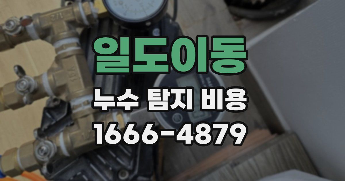 일도이동 누수 탐지 비용