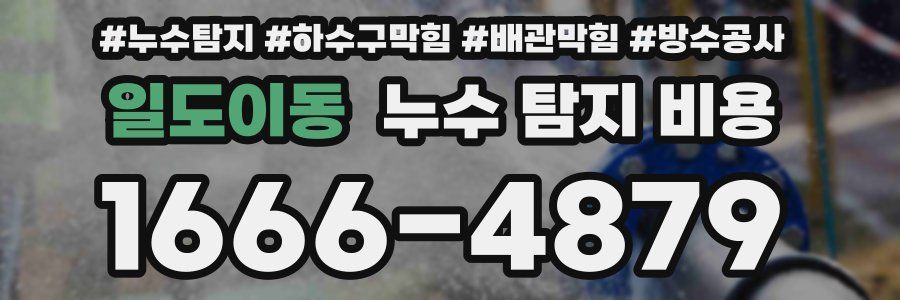 일도이동 누수 탐지 비용