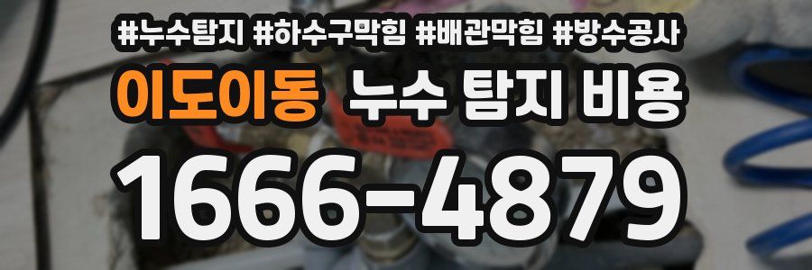 이도이동 누수 탐지 비용