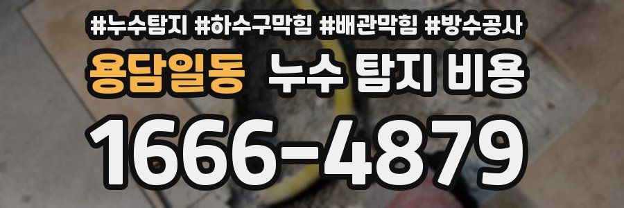 용담일동 누수 탐지 비용