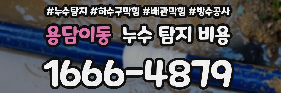 용담이동 누수 탐지 비용