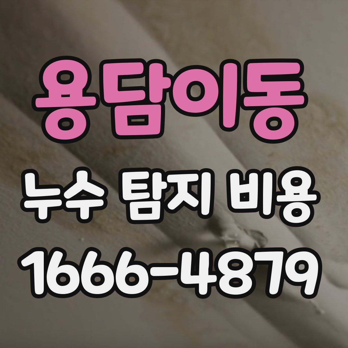 용담이동 누수 탐지 비용