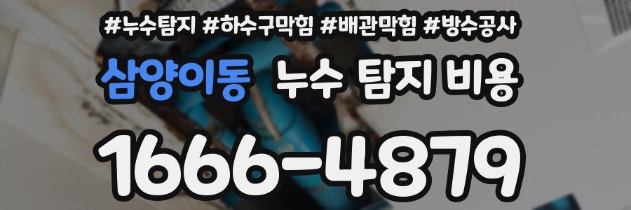 삼양이동 누수 탐지 비용