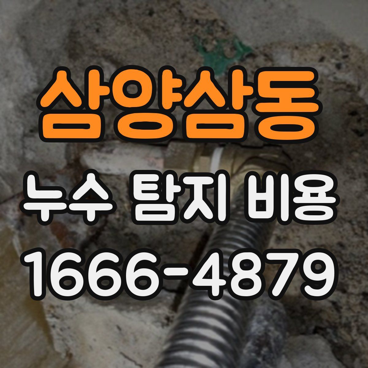 삼양삼동 누수 탐지 비용