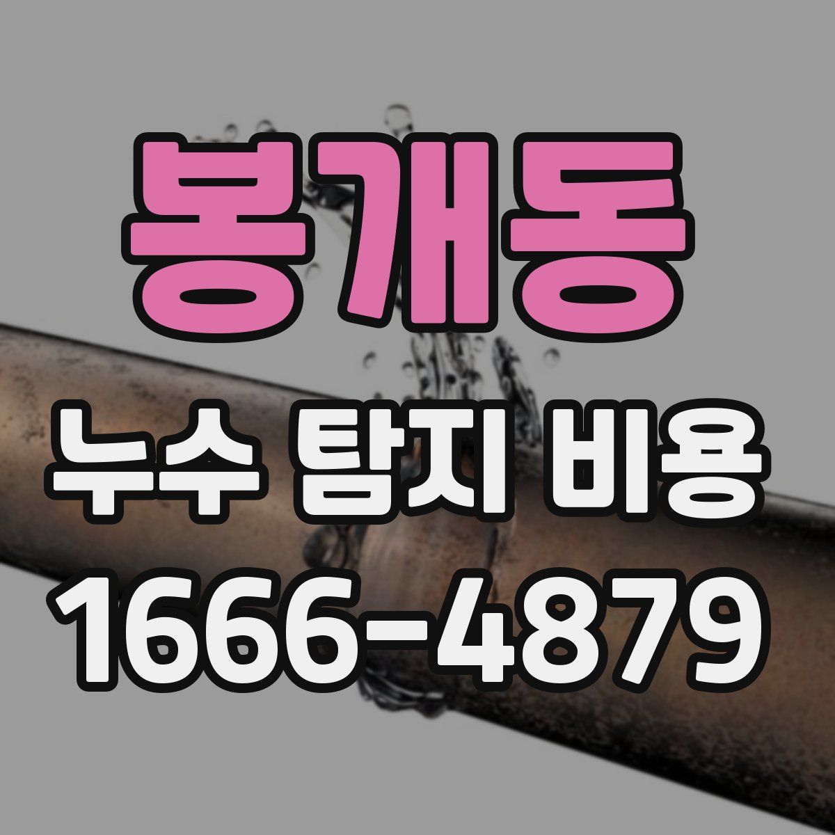 봉개동 누수 탐지 비용