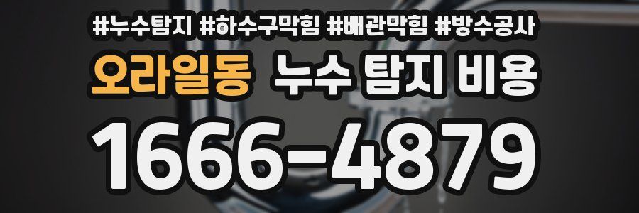 오라일동 누수 탐지 비용