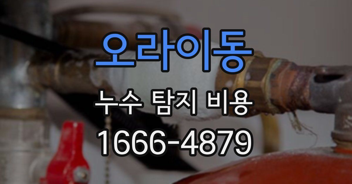 오라이동 누수 탐지 비용