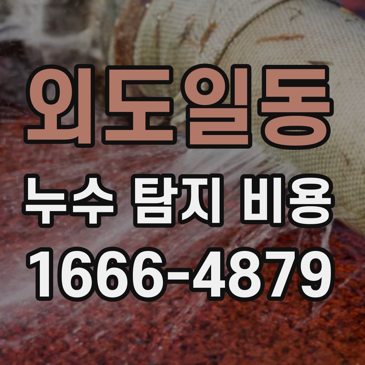 외도일동 누수 탐지 비용