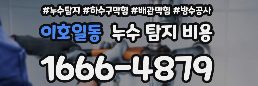 이호일동 누수 탐지 비용