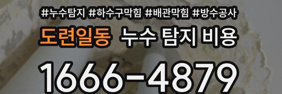 도련일동 누수 탐지 비용